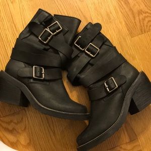 Jeffrey Campbell heeled black boots